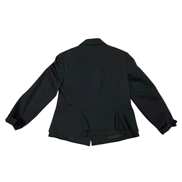 Per Se by Carlisle Black Peplum Blazer Jacket Size 12 - Picture 7 of 7